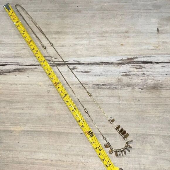 Madewell Gold Tone Coin Necklace On Adjustable Chain - Picture 4 of 6